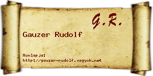 Gauzer Rudolf névjegykártya